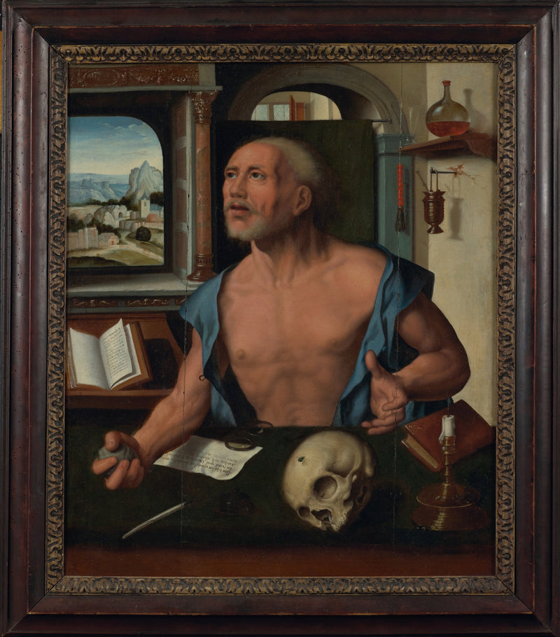 성 제롬이 그의 독방에 있는 모습 - Joos van Cleve