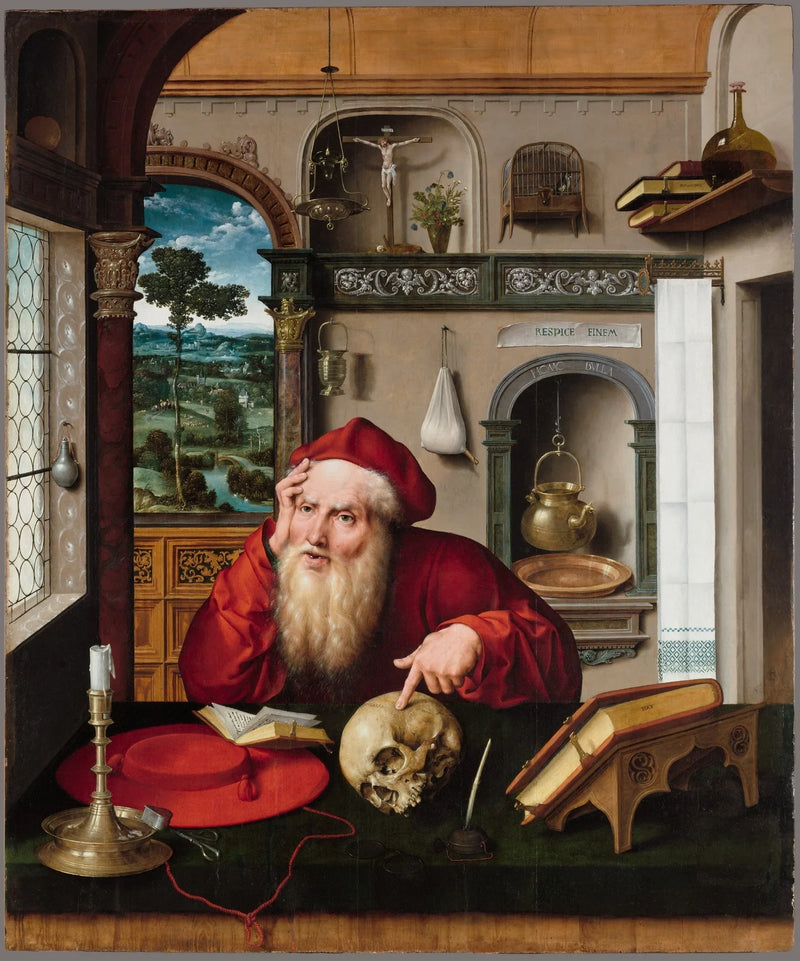 성 제롬이 그의 작업실에서 - Joos van Cleve