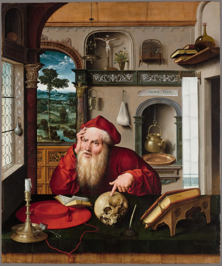 성 제롬이 그의 작업실에서 - Joos van Cleve