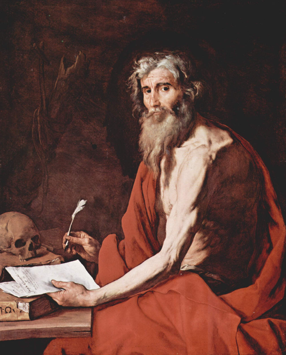 Saint Jérôme - Jusepe de Ribera image 1 copie de tableau peinte à la main