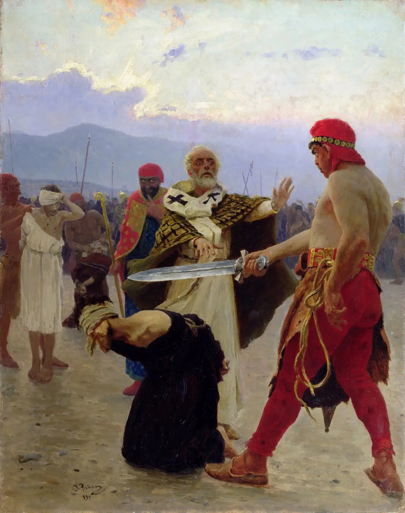 성 니콜라스 드 미레가 세 명의 무고한 사람들을 죽음에서 구하다 - 일리야 레핀

Source:
Saint Nicolas de Myre sauve trois innocents de la mort - Ilya Repin