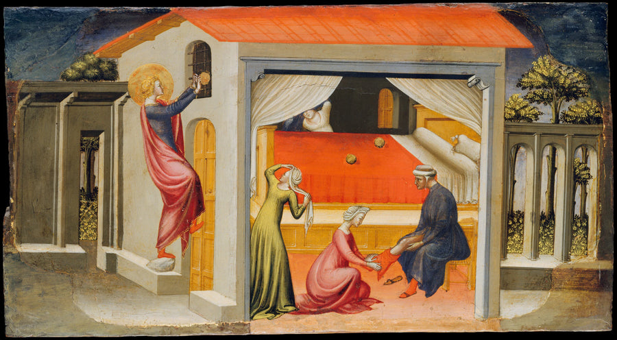 Saint Nicolas pourvoyant aux dots - Bicci di Lorenzo