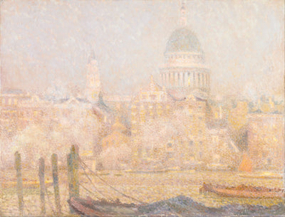 Saint-Paul vue du fleuve - Soleil matinal en hiver - Henri Le Sidaner - Alpha Reproduction