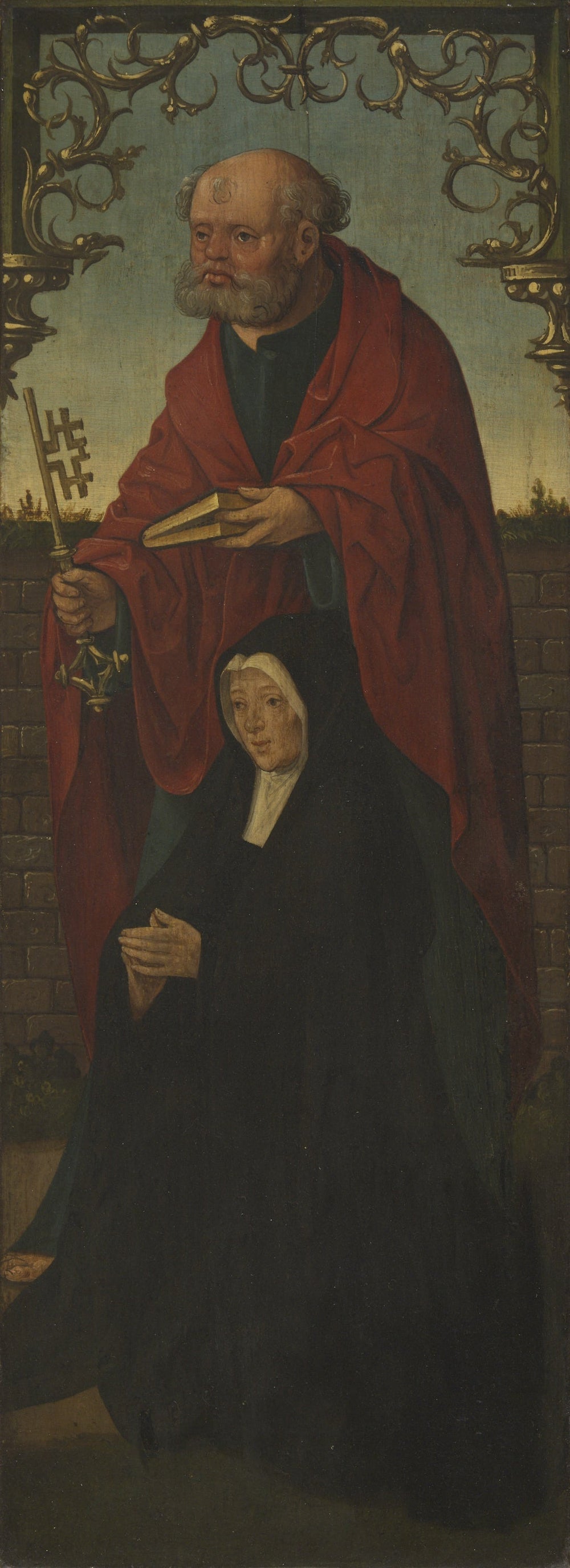 Saint Pierre et un donateur ; Saint Thomas (au revers) - Jacob Cornelisz van Oostsanen image 1 reproduction artisanale de tableau