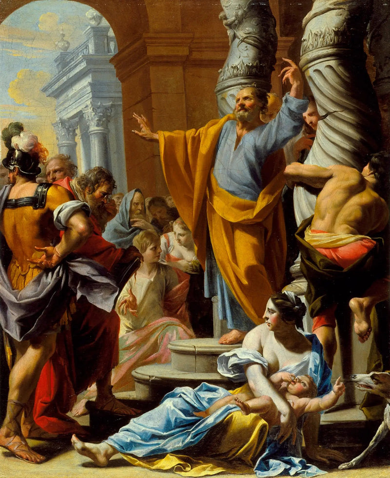 예루살렘에서 설교하는 성 베드로 - 찰스 푸에르송

Source:
Saint Pierre prêchant à Jérusalem - Charles Poerson
