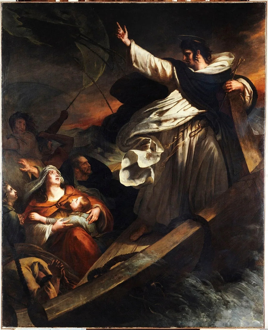 성 토마스 아퀴나스가 폭풍 속에서 신뢰를 설교하는 모습 - Ary Scheffer