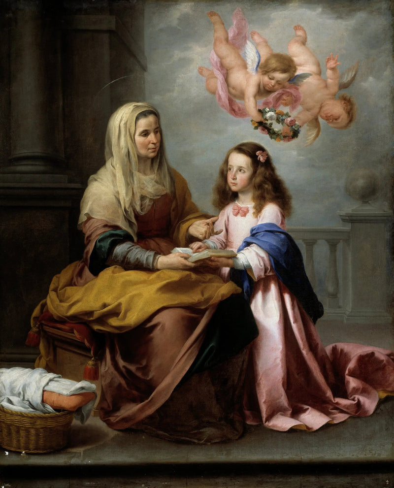 성 앤은 마리아에게 읽기를 가르친다 - 바르톨로메 에스테반 무리요

Source:
Sainte Anne enseigne la lecture à Marie - Bartolomé Esteban Murillo