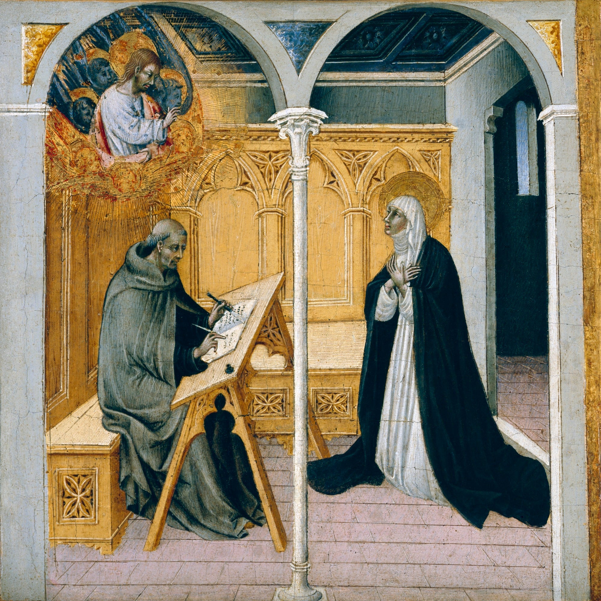 Sainte Catherine de Sienne dictant ses dialogues - Giovanni di Paolo - Alpha Reproduction