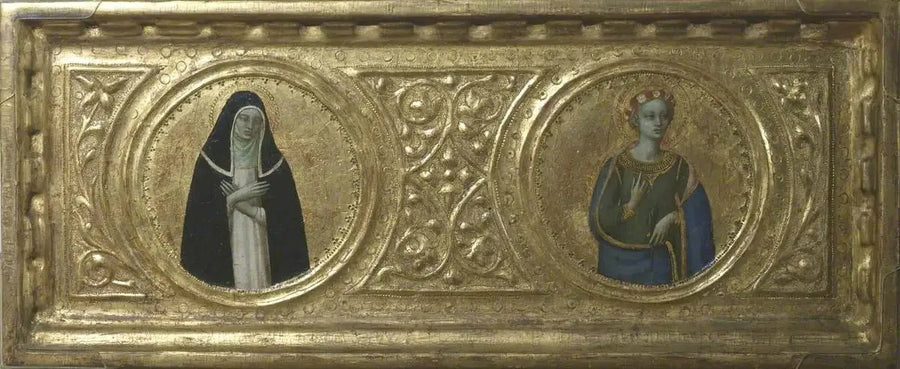 세인트 캐서린 드 시엔과 세인트 세실리오 (전면, 왼쪽 패널) - 프라 안젤리코

Source:
Sainte Catherine de Sienne et Sainte Cécile (prédelle, panneau de gauche) - Fra Angelico