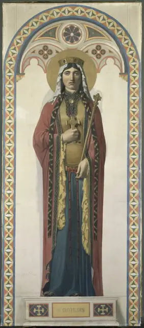 Sainte Clotilde, femme de Clovis - Jean-Auguste-Dominique Ingres image 1 copie peinte à la main à l’huile