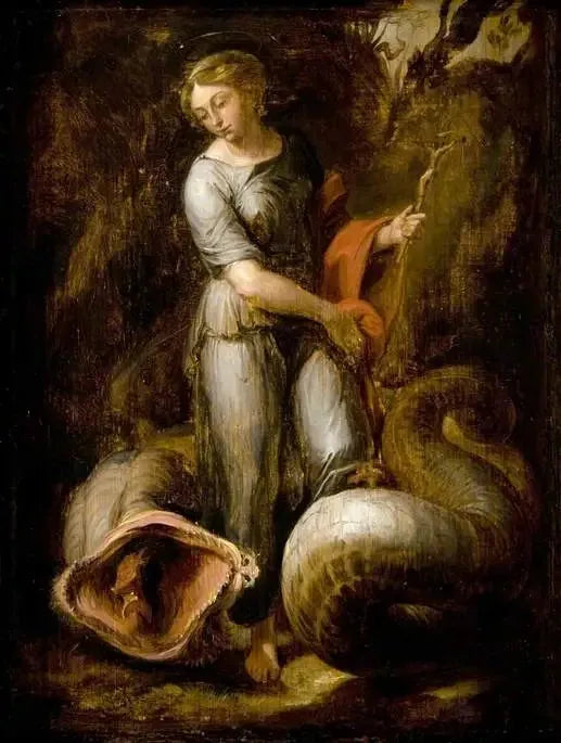 세인트 마르그리트와 용 - 데이비드 테니에르 르 쥬네

Source:
Sainte Marguerite et le Dragon - David Teniers le Jeune