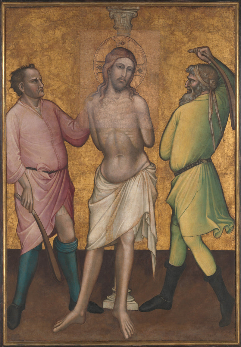 십자가를 들고 있는 성 마리아 마달레나; (뒷면) 채찍질 - 스피넬로 아레티노