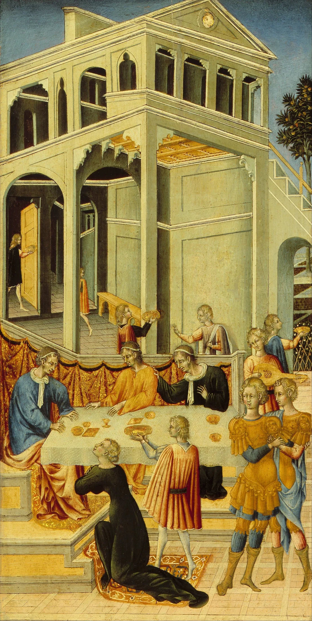 Salomé demande à Hérode la tête de saint Jean-Baptiste - Giovanni di Paolo image 1 reproduction artisanale de tableau