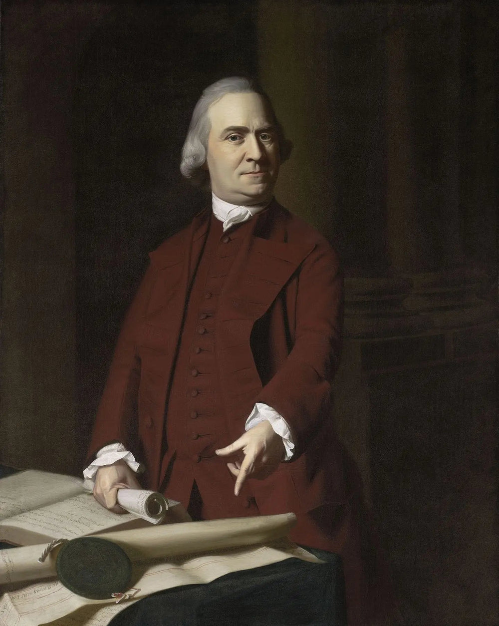 Samuel Adams - John Singleton Copley image 1 copie peinte à la main à l’huile