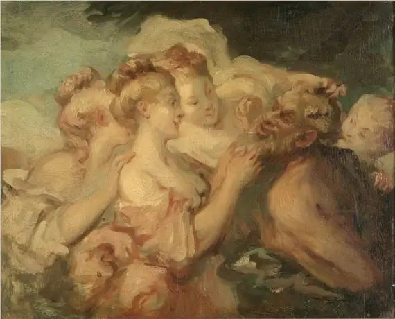Satyre et bacchantes - Jean-Honoré Fragonard - Alpha Reproduction