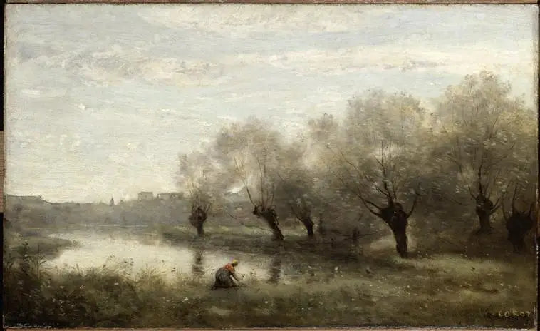 Saulaie à la pointe d’un marais - Jean-Baptiste Camille Corot - Alpha Reproduction