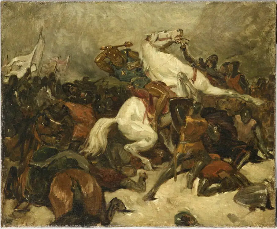 Scène de bataille - Eugène Delacroix image 1 reproduction de peinture à l’huile