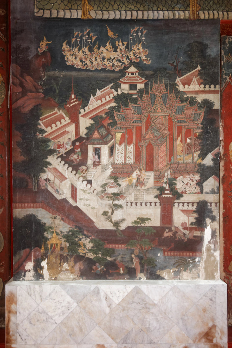 Scène de cour à Wat Suwannaram - Ateliers de Wat Suwannaram