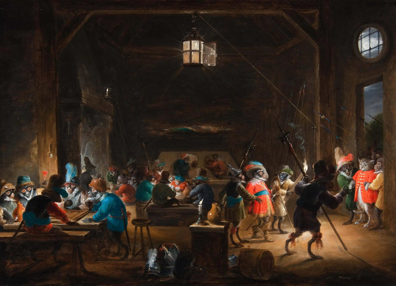 원숭이 병사들과 함께하는 경비 장면 - 데이비드 테니어스 주니어

Source:
Scène de garde avec des soldats singes - David Teniers le Jeune