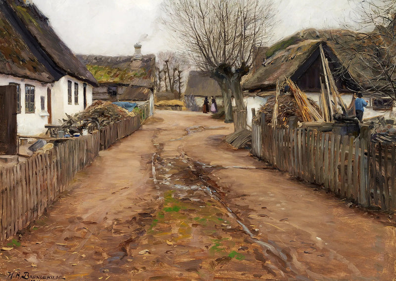 초봄 초입의 마을 풍경. - H. A. Brendekilde

Source:
Scène de village au début du printemps. - H. A. Brendekilde