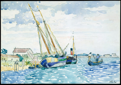 Scène marine (Bateaux près de Venise) - Henri-Edmond Cross - Alpha Reproduction