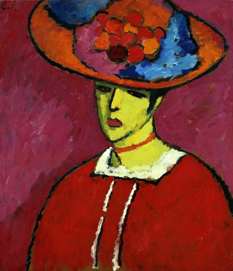 넓은 챙이 달린 모자를 쓴 쇼코 - 알렉세이 폰 자울렌스키

Source:
Schokko avec chapeau à larges bords - Alexej von Jawlensky