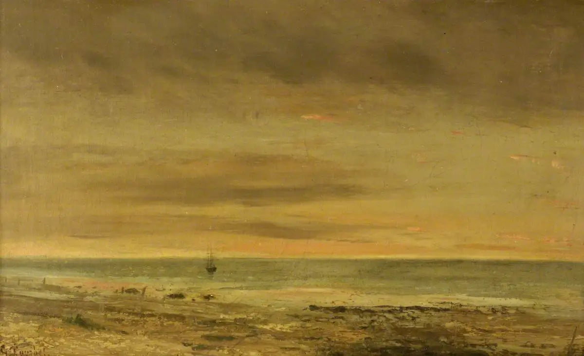Seapiece à Honfleur - Gustave Courbet image 1 reproduction de peinture à l’huile