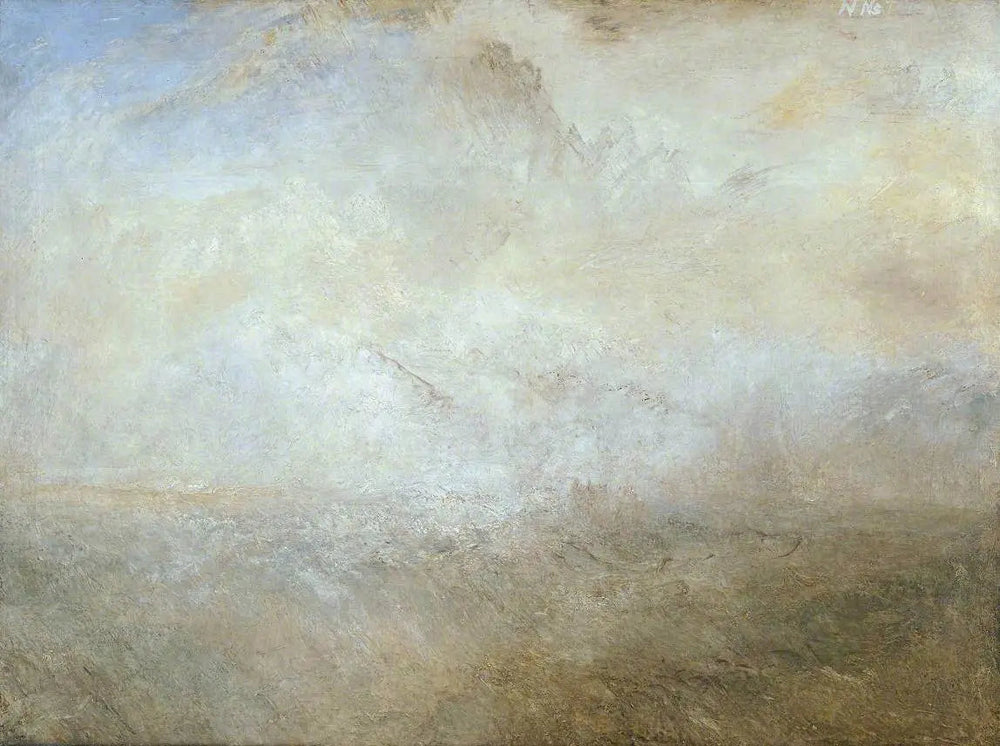 Seascape with Distant Coast - J. M. W. Turner image 1 tableau peint à l’huile sur toile