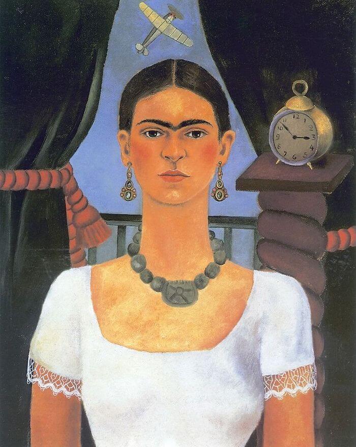 Autoportrait — Le temps vole - Frida Kahlo