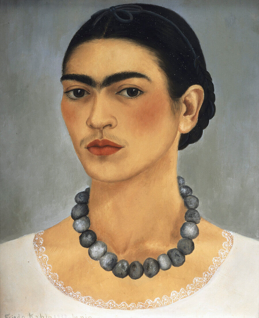 Autoportrait au collier - Frida Kahlo image 1 reproduction de peinture à l’huile