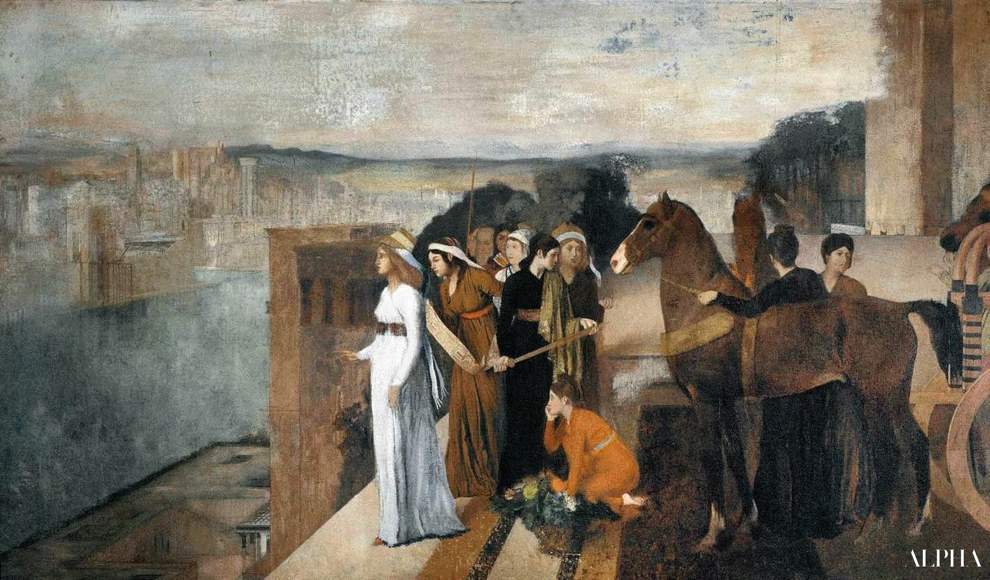 세미라미스가 바빌론을 건설하는 모습 - 에드가 드가 - 고급 그림 및 회화 복제본