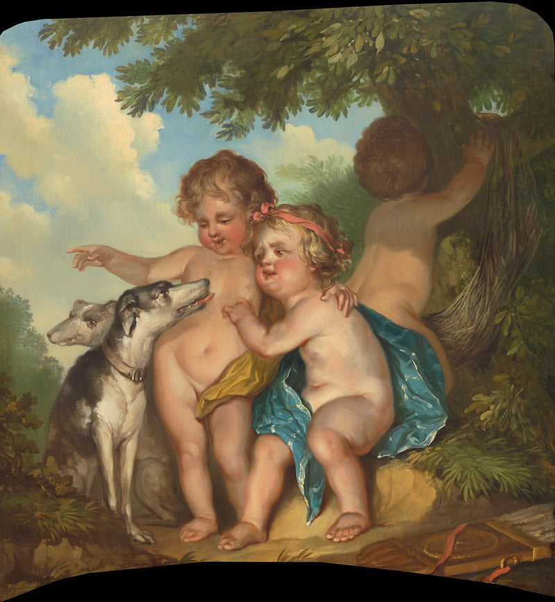 Série de dix peintures murales représentant des paysages arcadiens dans la pièce côté jardin au rez-de-chaussée de la maison Herengracht 524 à Amsterdam. - Jurriaan Andriessen