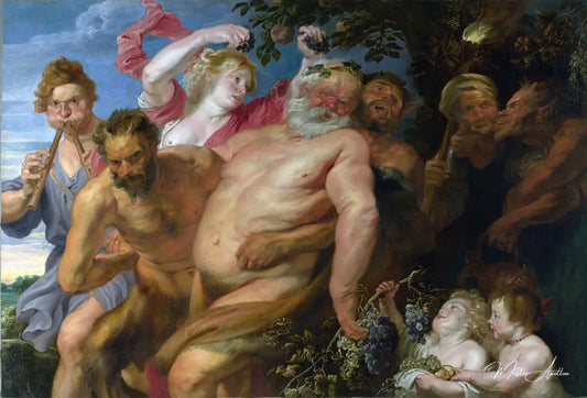 Silène ivre soutenu par des satyres - Peter Paul Rubens - Reproductions de tableaux et peintures haut de gamme