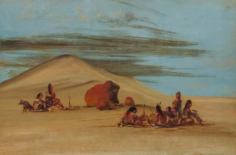 시우스가 레드 볼더스에 경배하는 모습 - 조지 캐틀린

Source:
Sioux en adoration aux Red Boulders - George Catlin