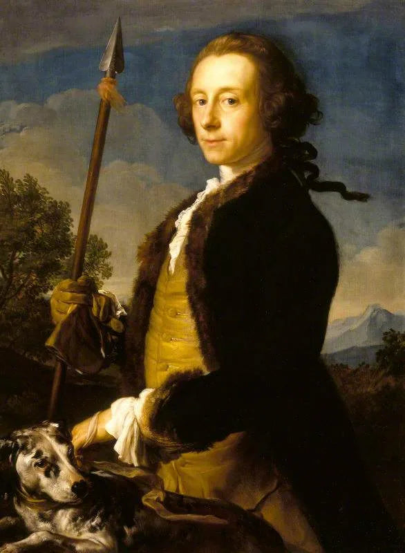 매튜 페더스턴호, 1대 남작, 사냥꾼으로서 멧돼지 창을 든 의원 (1714-1774) - Pompeo Batoni