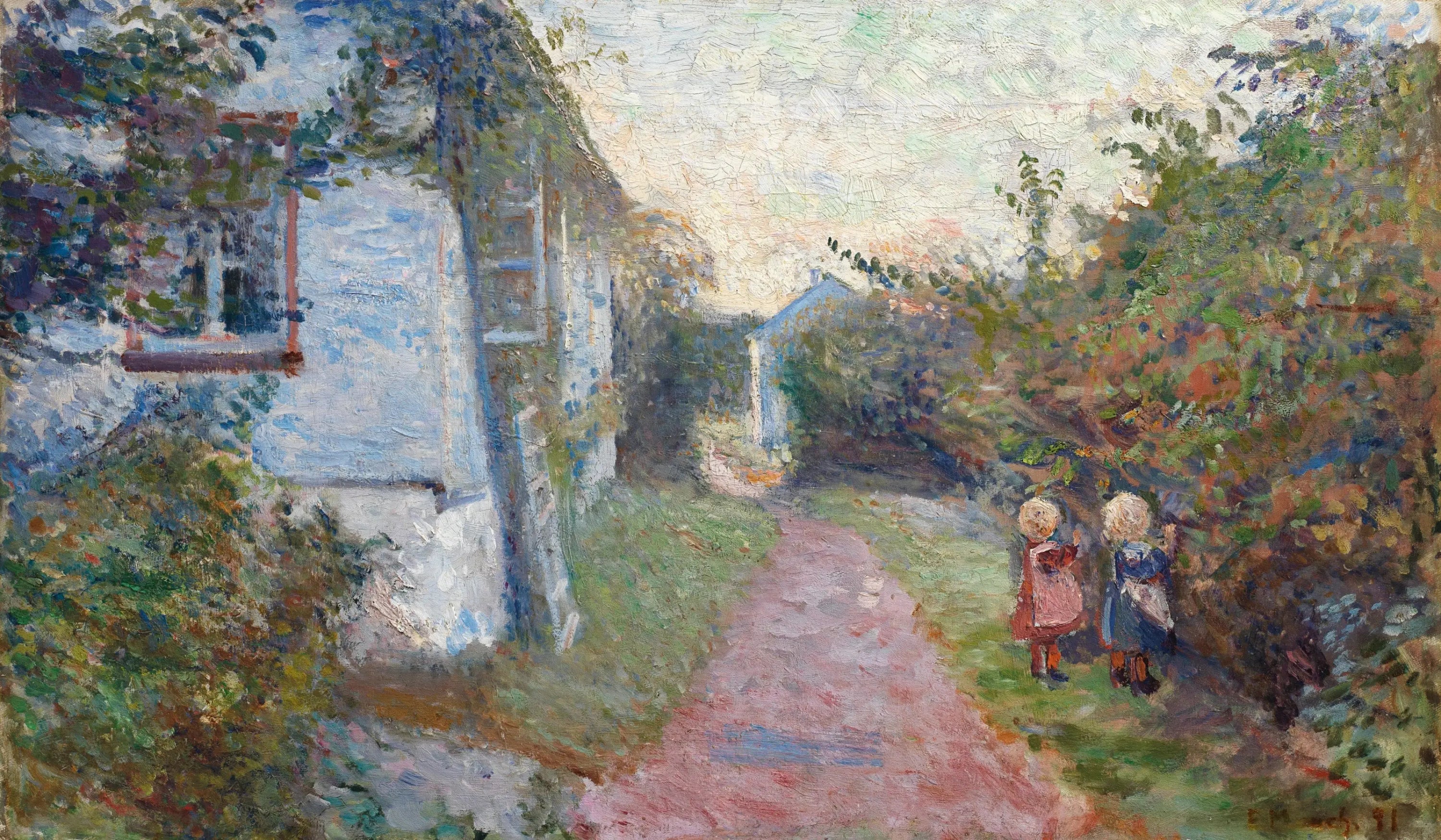 Soirée d'été à Åsgardstrand - Edvard Munch image 1 reproduction artisanale de tableau