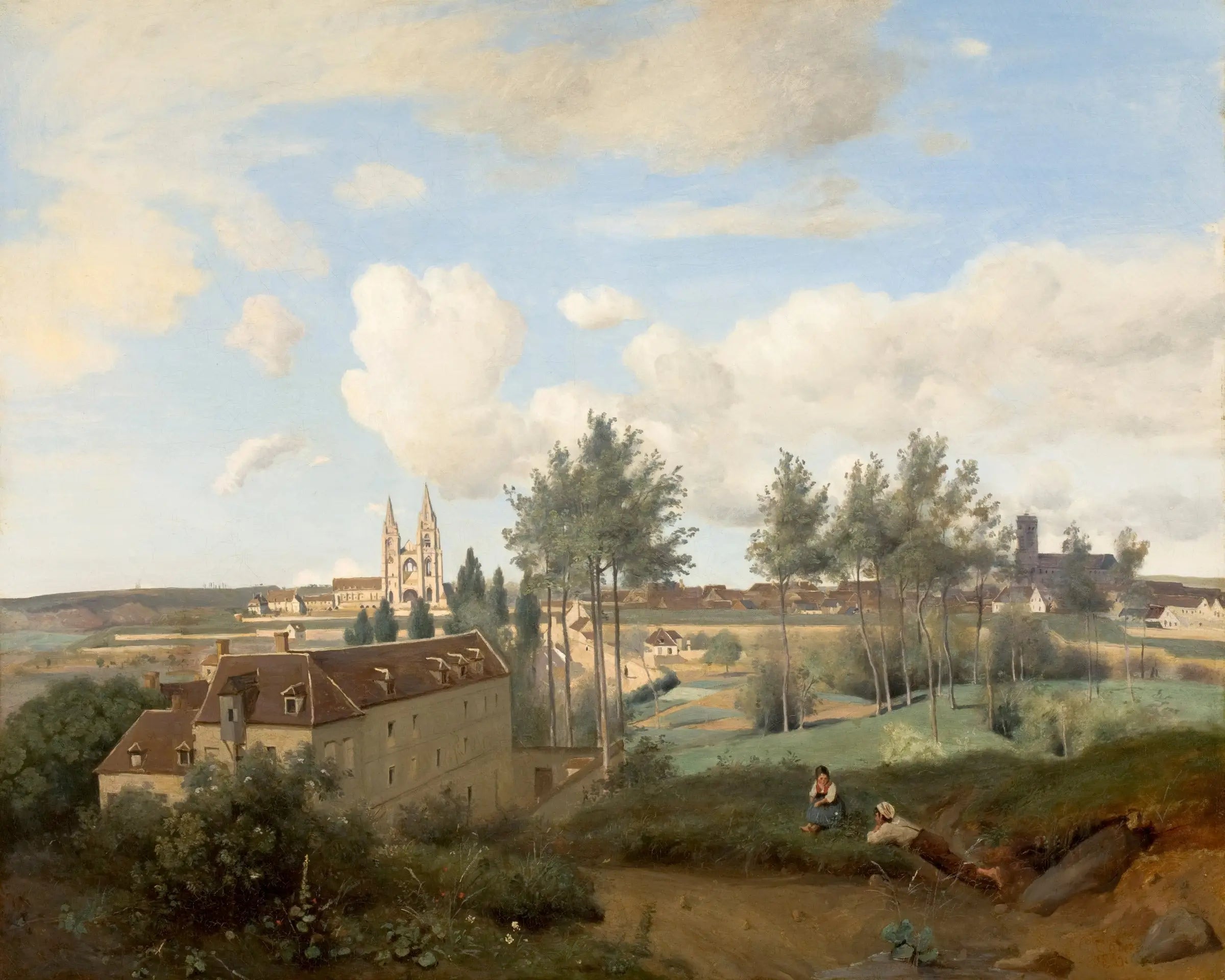 Soissons vu de la fabrique de M. Henry - Jean-Baptiste Camille Corot - Alpha Reproduction