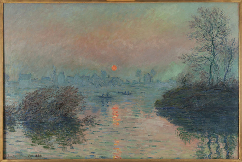 Lavacourt W576의 센 강에서 태양을 감상하세요 - Claude Monet