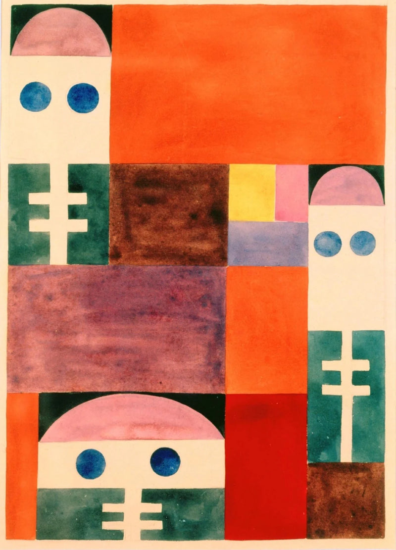 Motif abstrait (masques). Composition verticale-horizontale - Sophie Taeuber-Arp