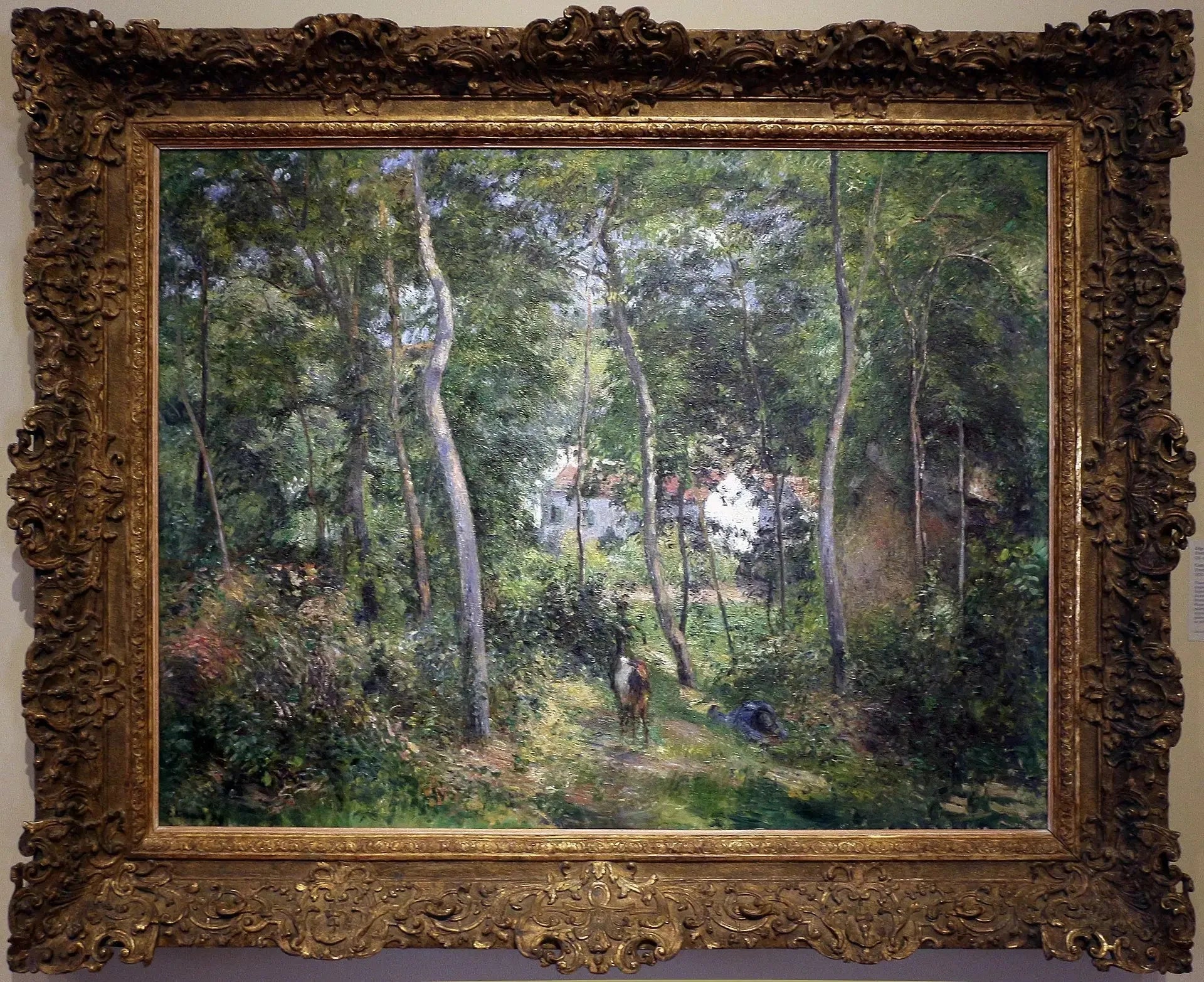 Sous-bois à l'Hermitage, Pontoise / Le Fond de L´Hermitage - Camille Pissarro image 2 tableau peint à l’huile sur toile