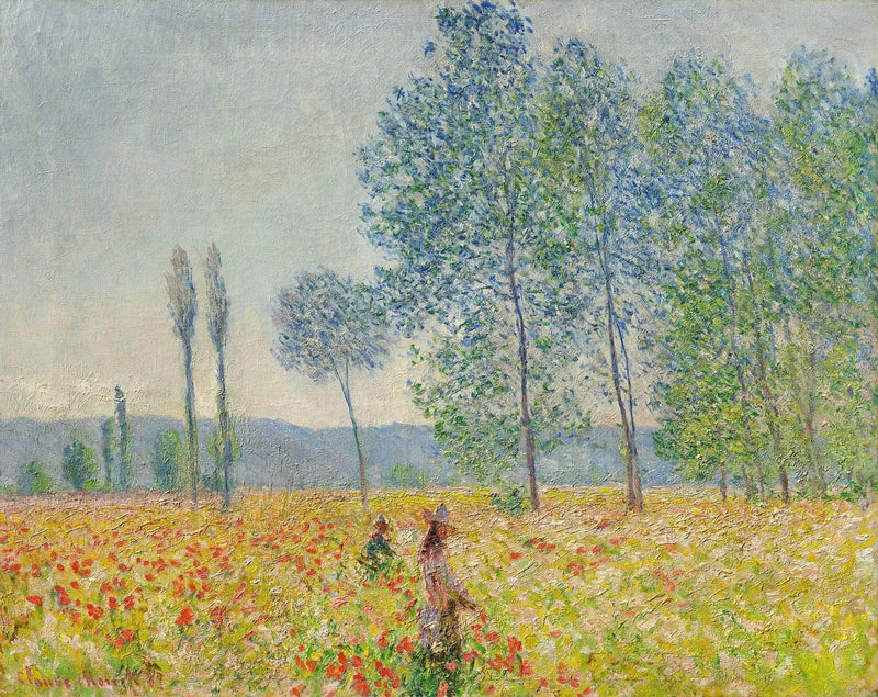 포플러 나무 아래 - Claude Monet