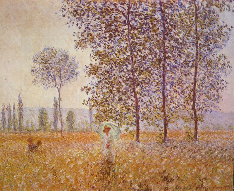 포플러 나무 아래 - Claude Monet
