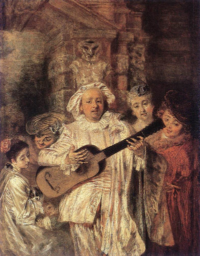 Sous un habit de Mezetin - Antoine Watteau - Alpha Reproduction