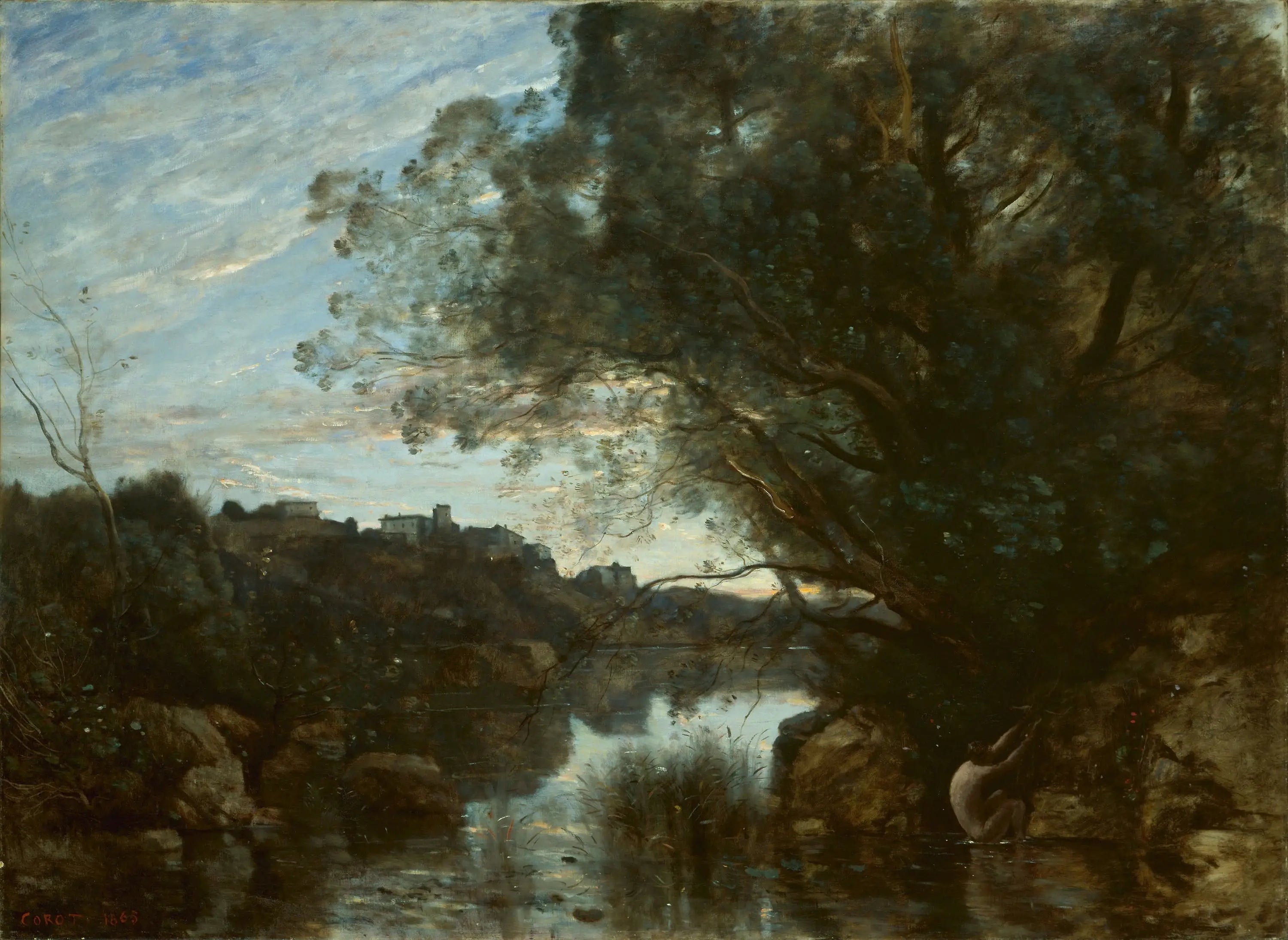 Souvenir des environs du lac de Nemi - Jean-Baptiste Camille Corot - Alpha Reproduction