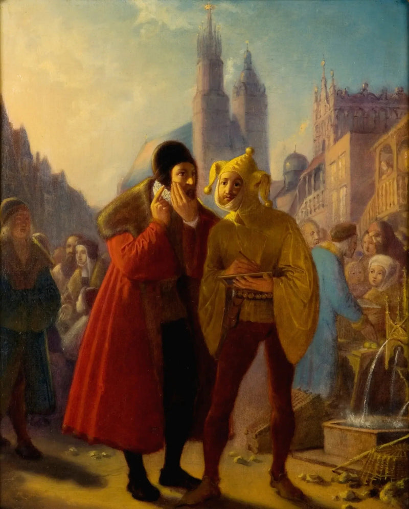 스탠치크는 치통을 가장하는 연기를 합니다 - 얀 마테이코

Source:
Stańczyk simule un mal de dents - Jan Matejko