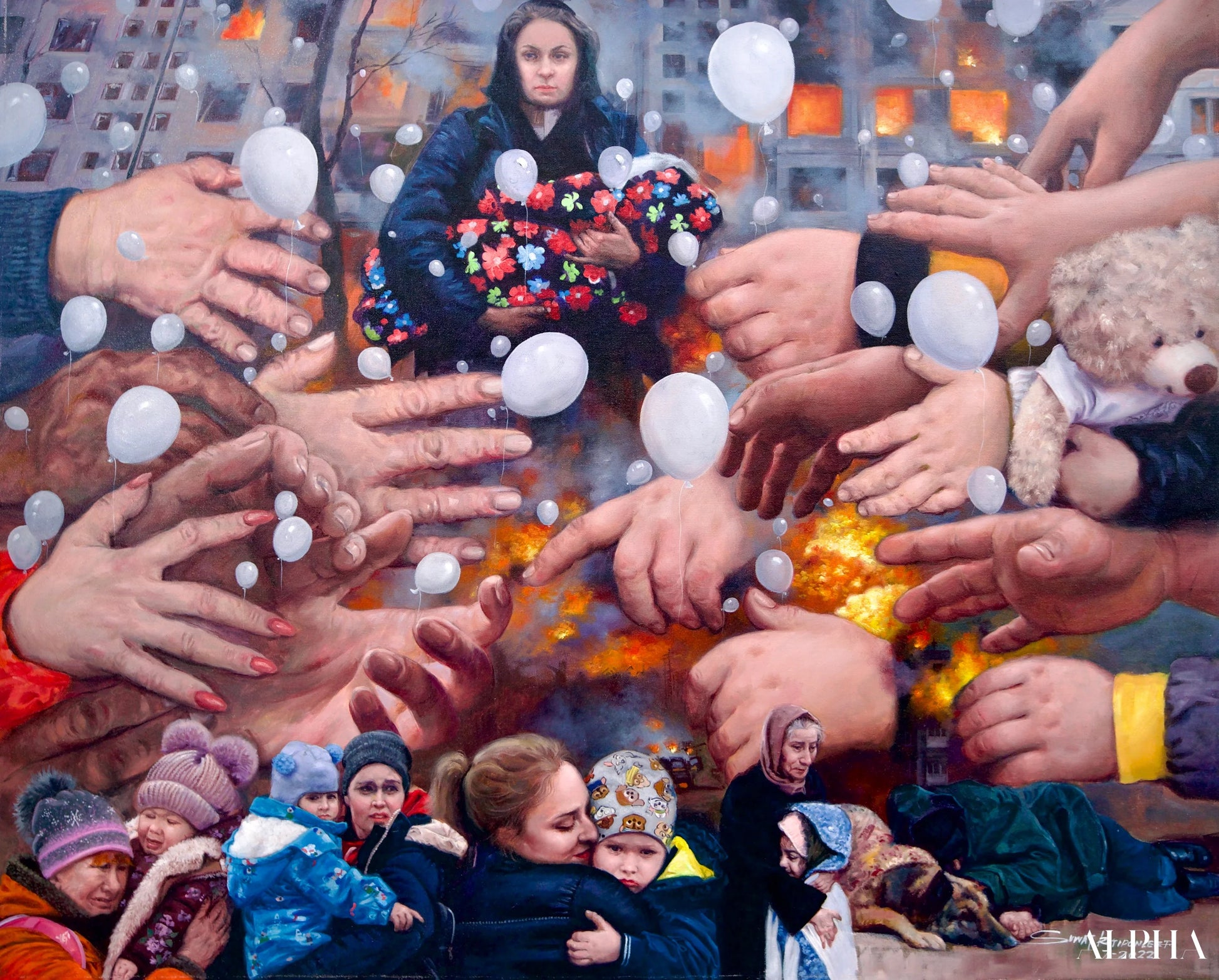 Stop Ukraine War | 100 x 80 cm Reproductions de tableaux à la peinture à l’huile