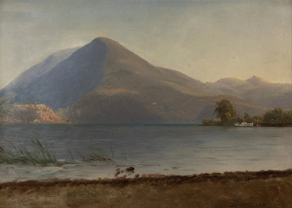 Sur l'Hudson - Albert Bierstadt image 1 copie de tableau peinte à la main