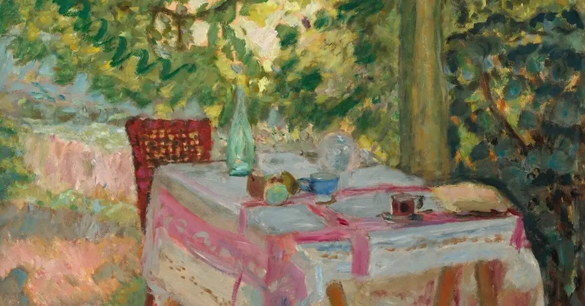 Table dressée dans un jardin - Pierre Bonnard image 1 reproduction de peinture à l’huile