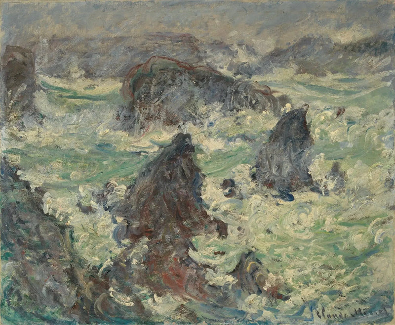 벨일 해안의 폭풍 - Claude Monet
