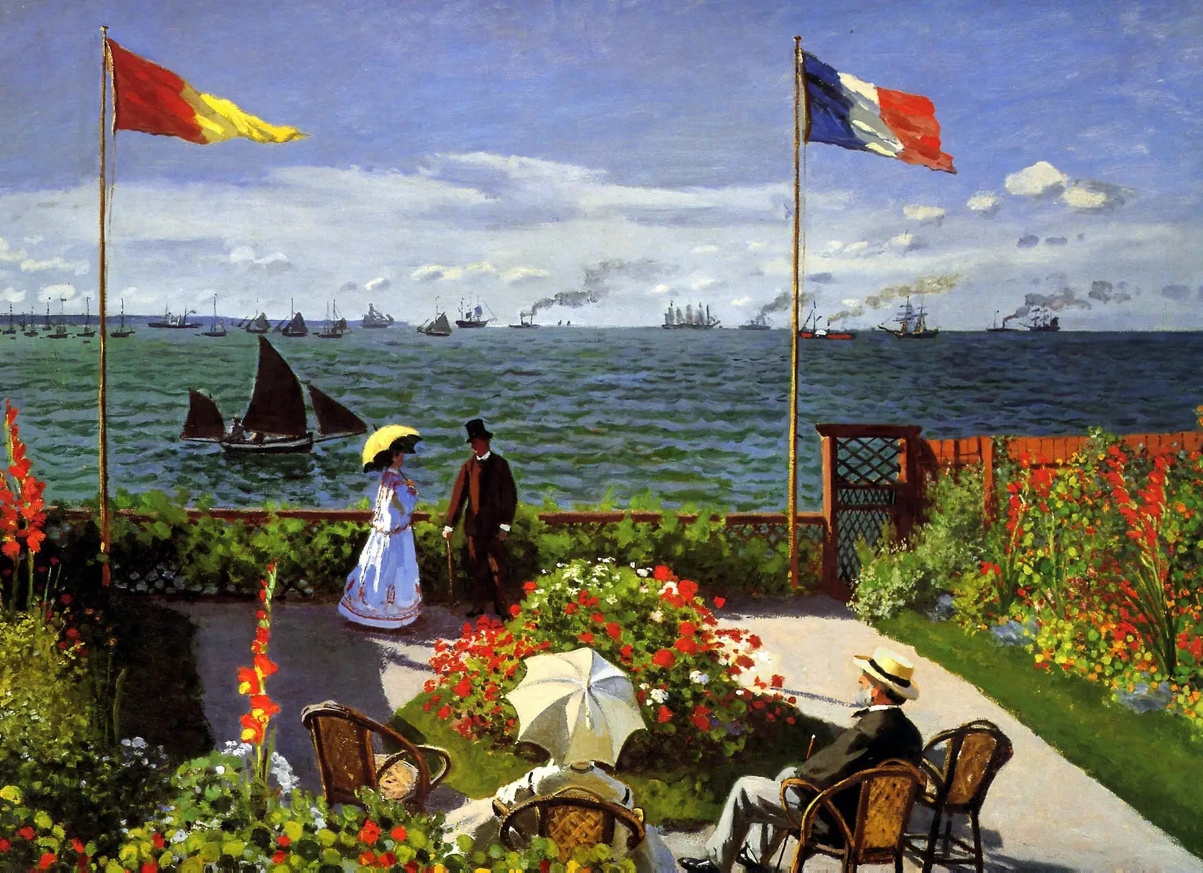 Terrasse à Sainte-Adresse - Claude Monet image 1 tableau peint à l’huile sur toile